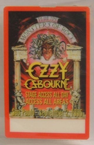 Ozzy Osbourne - Monsters Of Rock Laminate Concert Backstage Pass