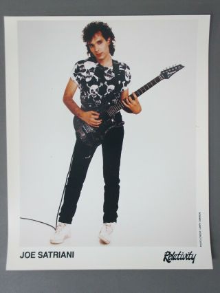 Joe Satriani Promo Photo 8x10 Matte Finish Color Skull Tshirt & Guitar