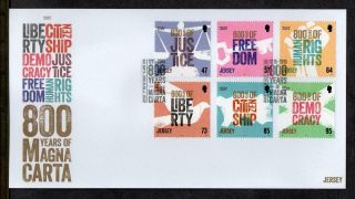 Jersey Fdc - 2015 The 800th Anniversary Of The Magna Carta Documents