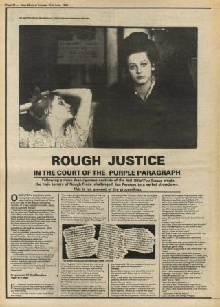 21/6/80pn22 Article & Pictures : Rough Trade Records : Ian Penman : The Slits