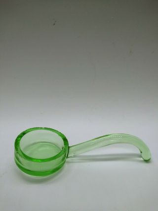 Vintage Green Vaseline Depression Glass Mayo Spoon 1940 
