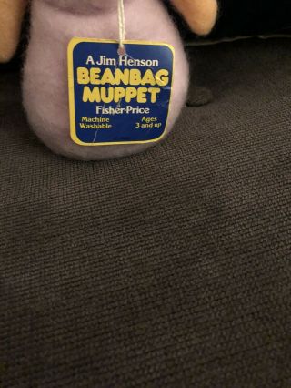 Miss Piggy Bean Bag Plush Muppets Fisher Price 7 inch 867 With Tag 2