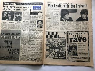 Record Mirror Nov 28th 1964 The Beatles,  Rolling Stones,  Motown,  Elvis Ex 3