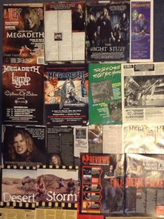 Megadeth Massive Clippings Adverts Poster Pack