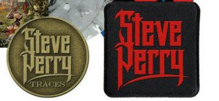 Steve Perry Traces Antique Brass Keychain And Patch