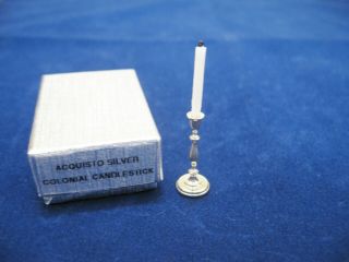 Dollhouse Miniature Pete Acquisto Silver Colonial Candlestick 2