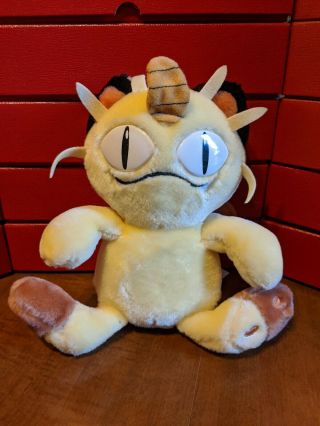 Pokemon Hasbro Meowth Plush Stuffed Toy Doll Vintage 1998