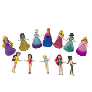 Mattel Disney Princess Magiclip Dolls Cinderella Rapunzel Belle Ariel Anna