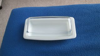 Vintage Pyrex Clear Glass Rectangle Covered Butter Dish Style 72 - B Made In Usa