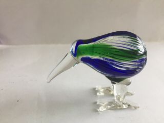 Murano Glass,  Lauscha,  Bimini Glass:glass Kiwi Bird Paperweight,  Ornament