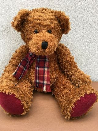 Russ Berrie Teddy Bear & Scarf 99249 Collectable 30 X 30 X 25 Rare Present Gift