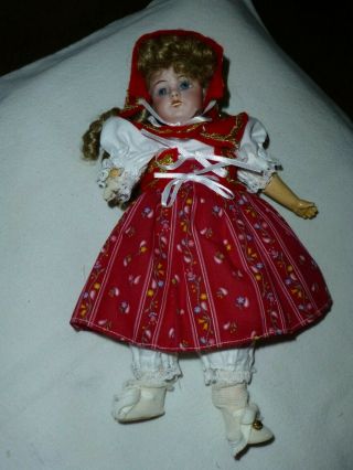 8 - 1/2 " Antique Doll - Simon & Halbig - Germany - Bisque Head,  Compo Body - Dolly Face