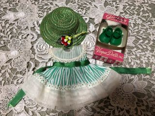 Vintage Vogue Ginny Doll Tagged Merry Moppet Outfit 6036,  1956 & Nib Shoes