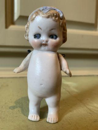 Antique Bisque Baby Doll Wire Pinned Arms Marked Germany 3”