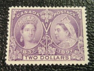 Nystamps Canada Stamp 62 Og H $1400