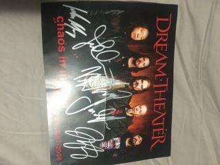 Dream Theater Autographed Tour Poster - 2007 - 2008 Chaos In Motion World Tour