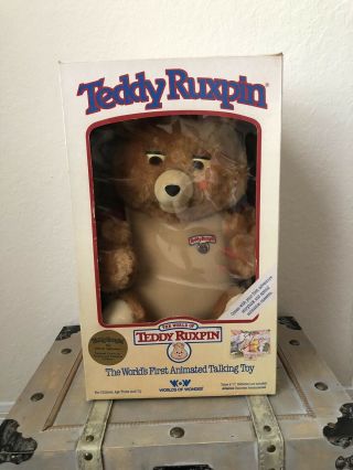 Vintage 1985 Wow Teddy Ruxpin,  For Decorative Purposes