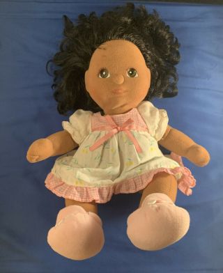 Vintage My Child Doll African American Girl Brown Eyes Soft Body Mattel 1985 14 "
