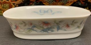 Vintage Princess House Porcelain Heritage Floral Ribbon Soap Dish.  Stock 8/820