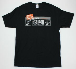 U2 Mens Size Large Go Home Slane Castle Ireland Rock Band Concert Black T Shirt