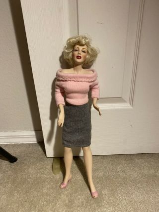 The Franklin Marilyn Monroe Sweater Girl Porcelain Collector Doll