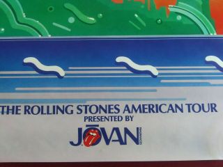 Vintage 1981 THE ROLLING STONES AMERICAN TOUR Music Advertising Poster 36 