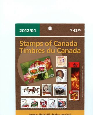January To March 2012 Quarterly Issue Canada Stamps Cat $90
