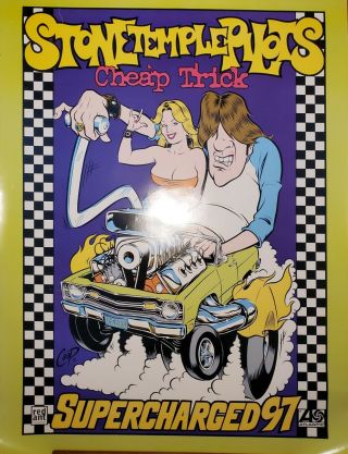 Stone Temple Pilots / Trick Supercharged 1997 Tour Poster
