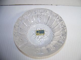 Vintage 24 Lead Crystal Lausitzer Germany Clear Cut Glass Star Design Ashtray