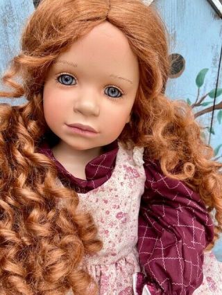 Red Hair Blue Eyes Porcelain Doll,  Lauren By Pamela Erff Le 288/1500