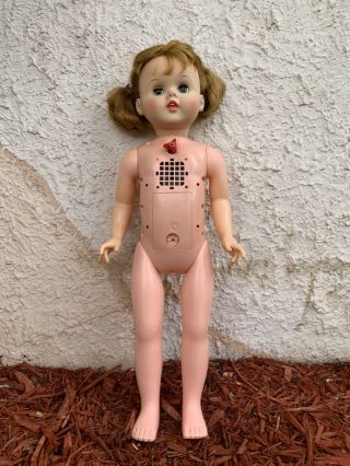 29 " Vintage Little Miss Echo By American Doll & Toy Company Tape Recorder