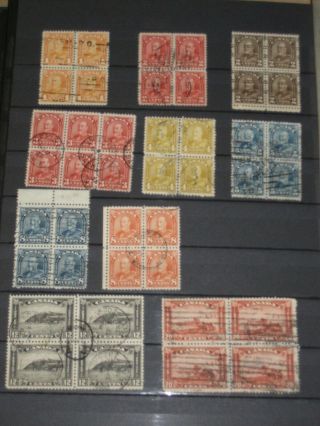 Canada 1930 - 1 Part Set Scott 162,  165 - 8,  170 - 2,  174 - 5 Blocks Of 4 Cv$200,
