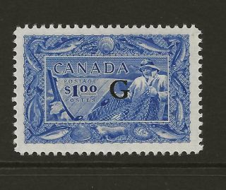 Canada 1950 - 1 Sgo192 $1 Fisherman G Official Overprint Fine Mnh Cat £80