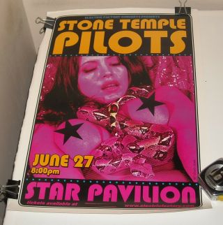Rolled Stone Temple Pilots Concert Poster Star Pavilion Sexy Woman With Snake
