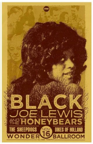 Black Joe Lewis & The Honeybears 2011 Gig Poster Portland Oregon Concert