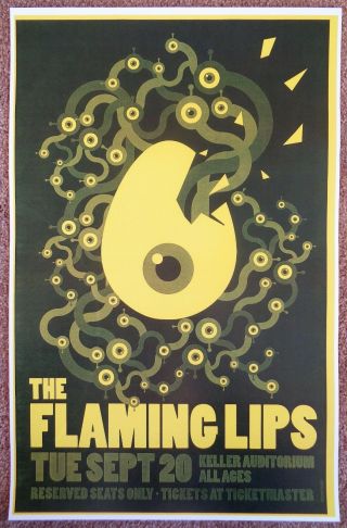 Flaming Lips 2011 Gig Poster Portland Oregon Concert