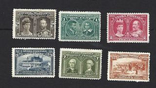 Canada 1908 Tercentenary Of Quebec,  6 Different Stamps To 15c,  Cat £440,  Mng