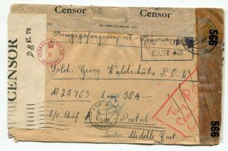 Canada / Germany 1942 Censor Cover To Pow Middle East - Redirected To Canada