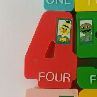 Sesame Street Jumbo Number Block Plastic Stacking Number 4 Jim Henson A6