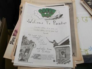 Green Day Uk Tour And Welcome To Paradise Album Release Poster 1994 Framing