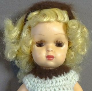 10” Vintage Tiny Terri Lee Straight Leg Walker Redressed Pale Blonde Cutie