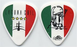 Lacuna Coil Andrea Ferro Authentic 2007 Tour Italian Flag W/stars Guitar Pick