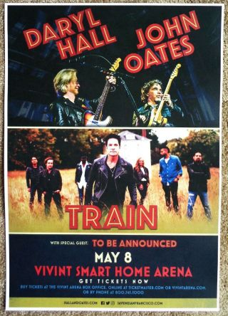Hall & Oates 2018 Gig Poster Salt Lake City Concert Utah Daryl Hall John Oates