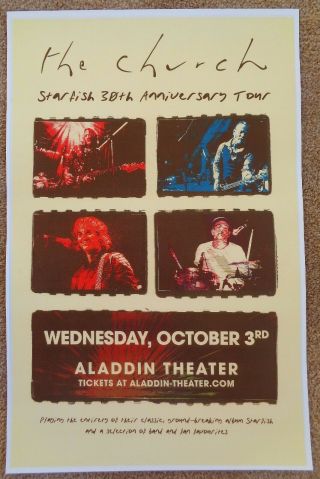 The Church 2018 Gig Poster Portland Oregon Starfish 30 Anniversary Tour Concert