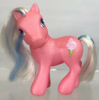 My Little Pony Cotton Candy 2003 Pink Figure Earth Pony Mlp G3 Blue White Hair