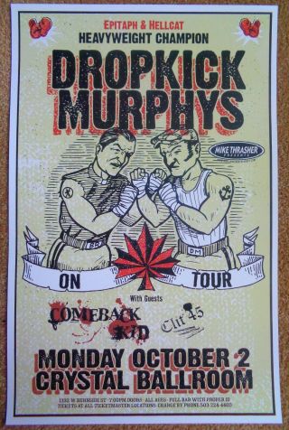 Dropkick Murphys 2006 Gig Poster Portland Oregon Concert