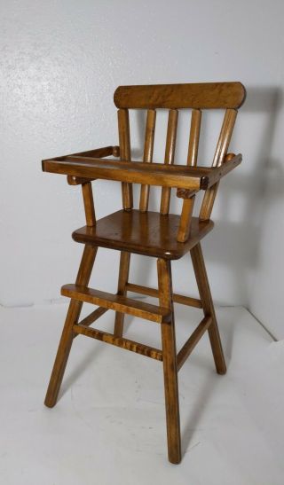 Vintage/antique Baby Doll High Chair - Solid Wood