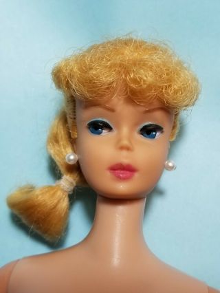 6 Vintage Blonde Ponytail Barbie With Red Swimsuit 1962 - 1966