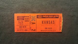 Kansas Concert Ticket Stub 6/28/1978 Nyc