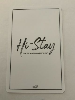 Stray Kids Hi Stay Japan Showcase Bang Chan Photocard 2